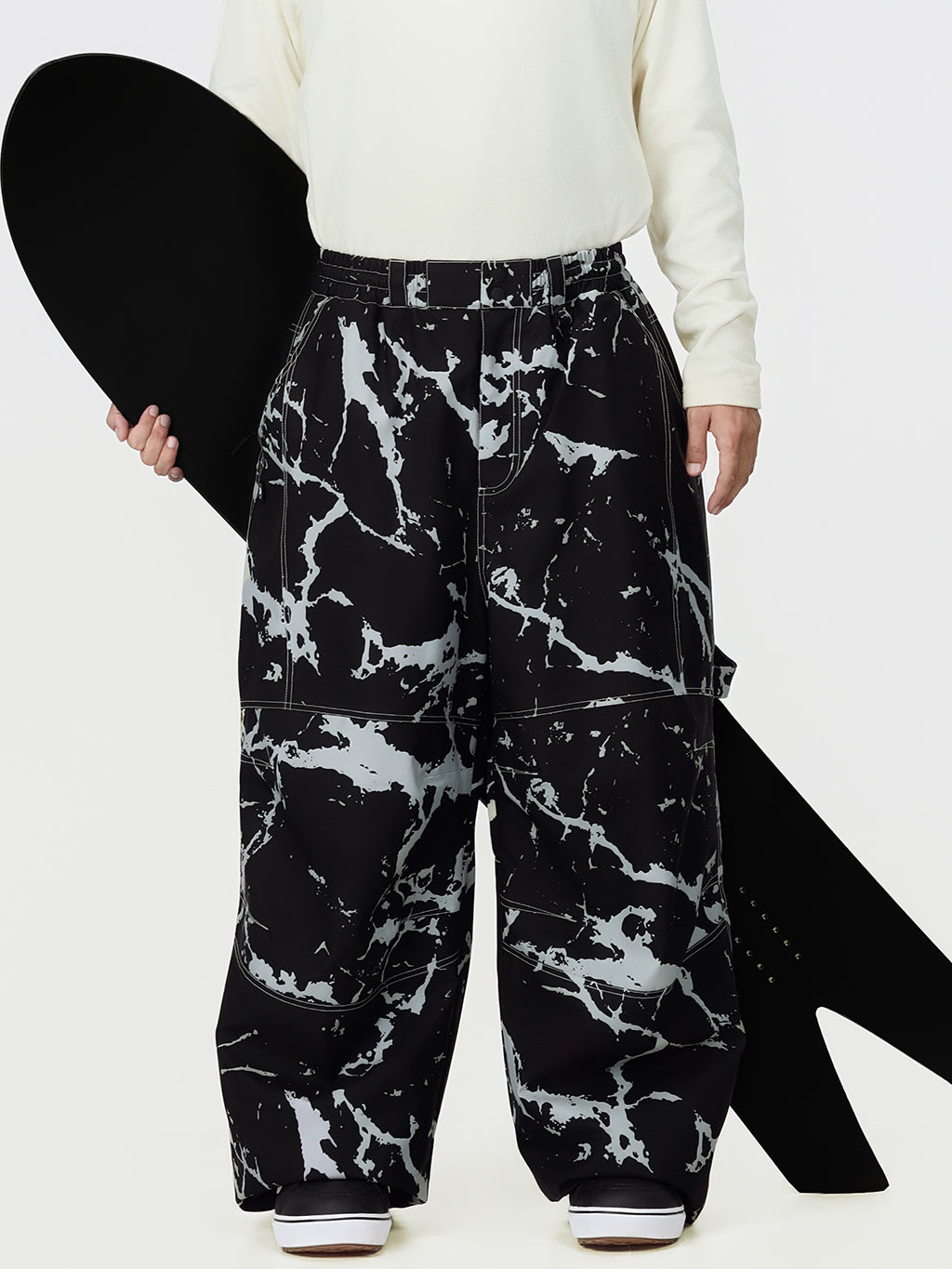 UrbanCraft Herren-Arbeits-Schneehose im Baggy-Stil mit verbesserter Kniebeweglichkeit