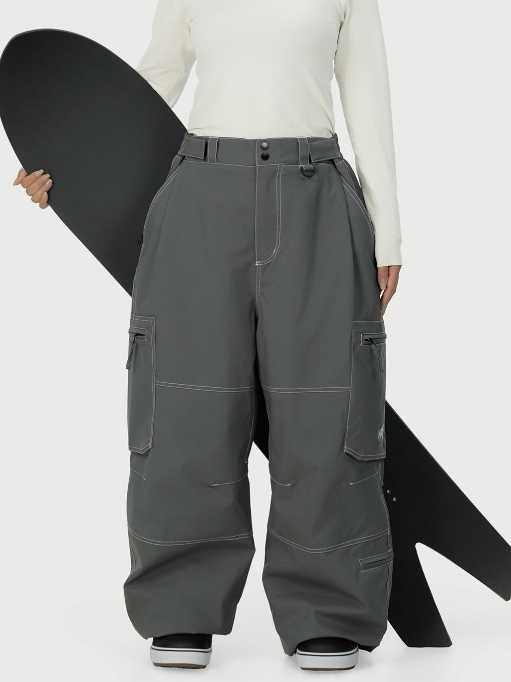 Wild Soul Crew Utility Cargo-Schneehose für Damen – Robuste Nähte, lockere Passform