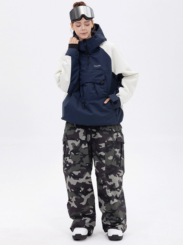 Freestyle-Skianzug für Damen im Bergtarn-Look – Bomberjacke & Baggy-Hose-Set