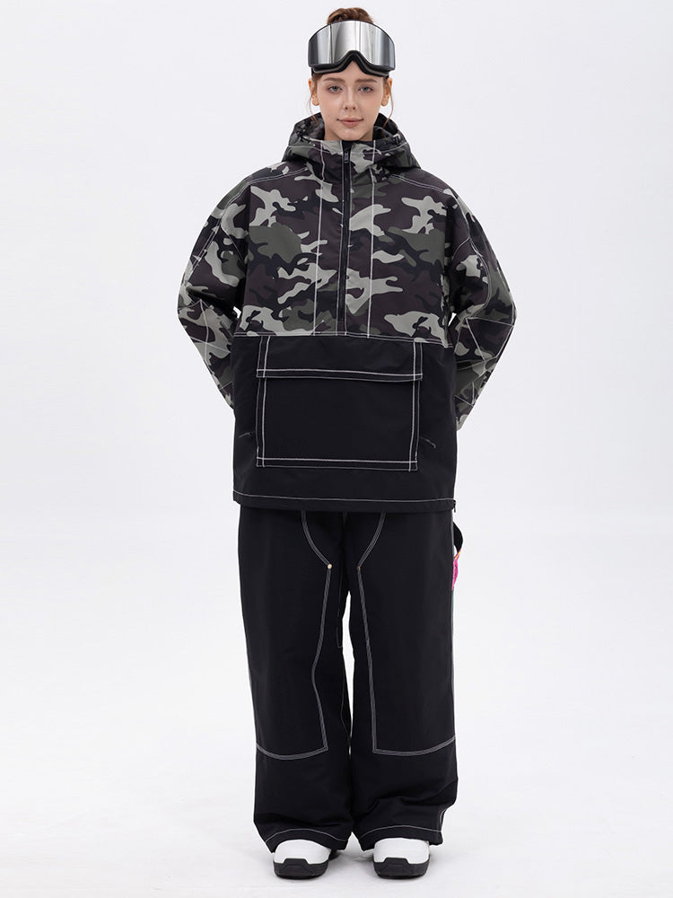 Damen-Set Mountain Vibe Pulloverjacke & Urban Freerider Baggy-Schneehose