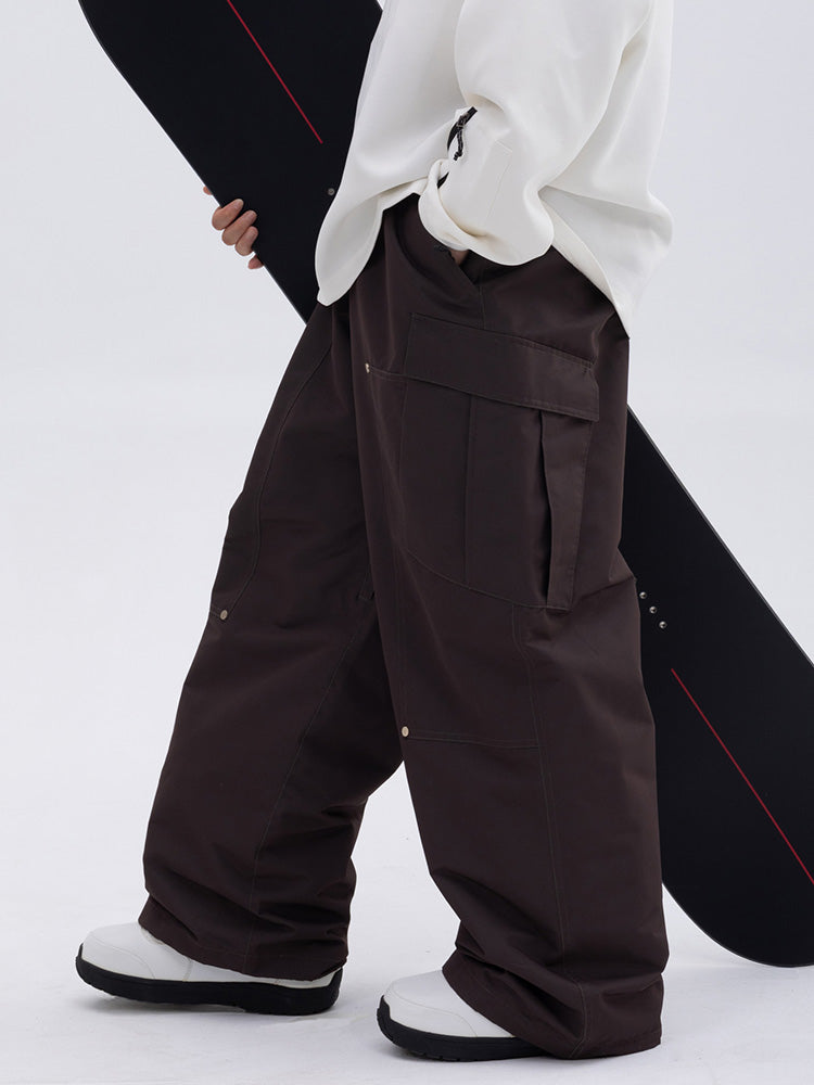 Herren-Skihose mit doppeltem Knieausschnitt, Freestyle-Stil, Baggy-Design