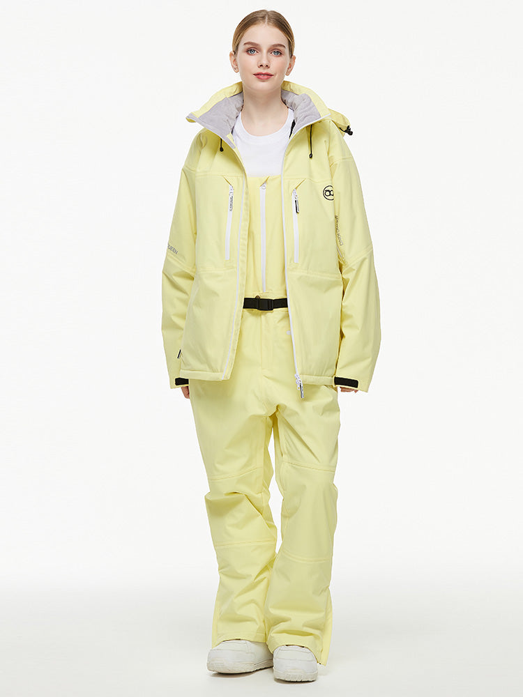 Arctic Queen Mountain Windbreaker Thermo-Schneeanzug für Damen mit Latzhose