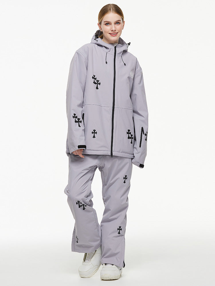 Damen-Schneeanzug „Arctic Queen Snowflake Princess Fantasy“ mit Latzhose