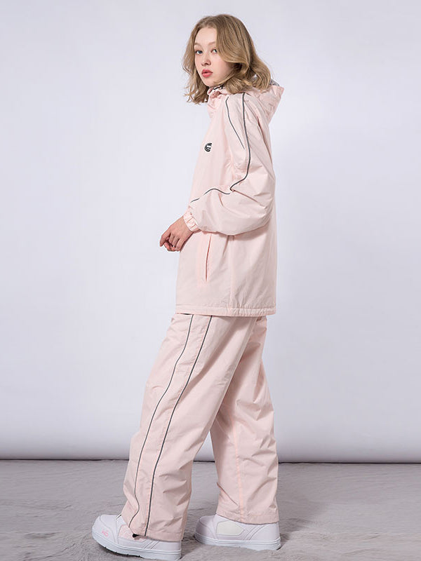 Dook Snow Track Stripe Snowboardjacke und -hose für Damen, Schneeanzug