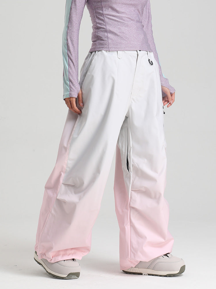 Gsou Snow Damen Strapazierfähige Urban Vibe All Function Baggy Schneehose