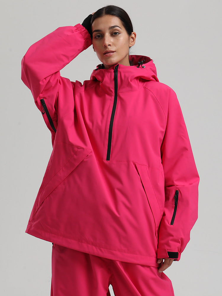 Gsou Snow Damen-Snowboardjacke im urbanen Stil, Pullover-Anorak, Snowboardjacke