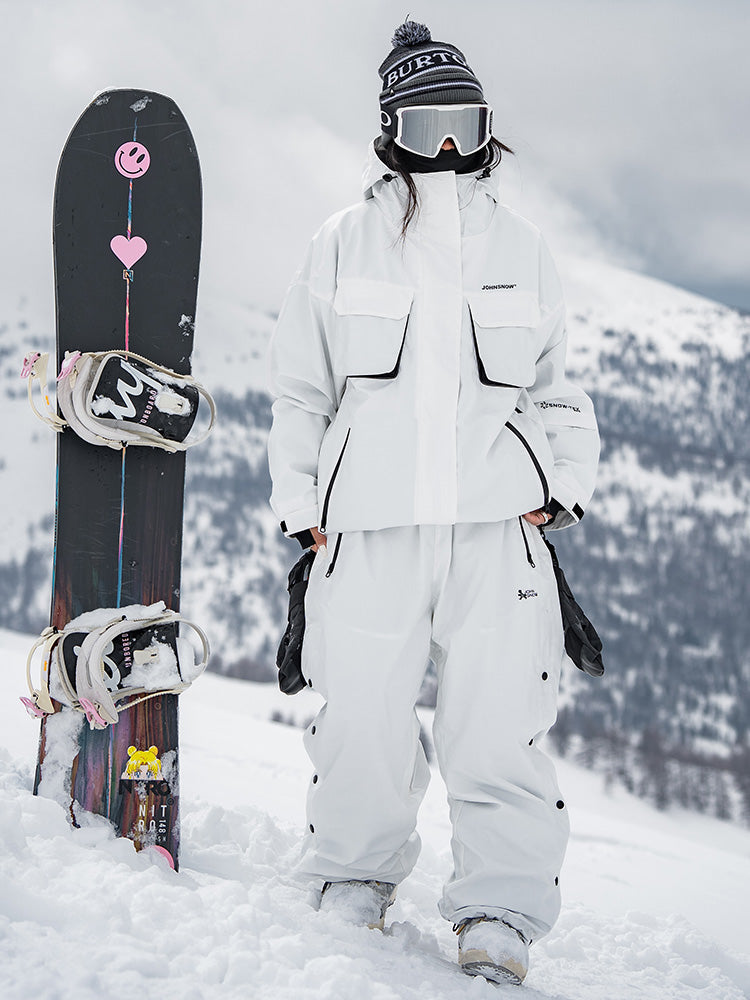 John Snow Damen-Skianzug im Urban Edge Streetwear-Stil, locker geschnitten