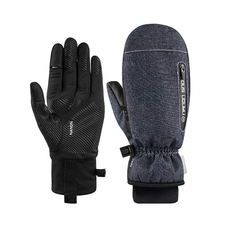 Nandn Winter Mountain Shred Allwetter-Schneehandschuhe für Herren mit zusätzlichen 5-Finger-Handschuhen