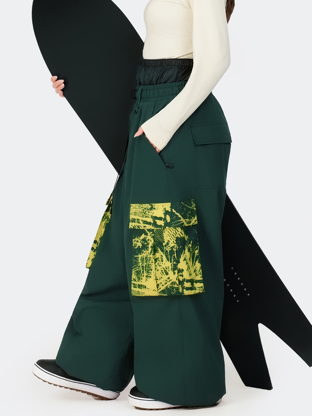 Hyper Flux Urban Graffiti Freestyle Baggy Cargo Snowboardhose für Damen - Park Rider