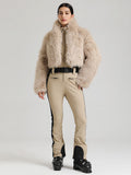 Glacier Vogue Ski-Overall für Damen & Delish Jacke aus flauschigem Kunstpelz
