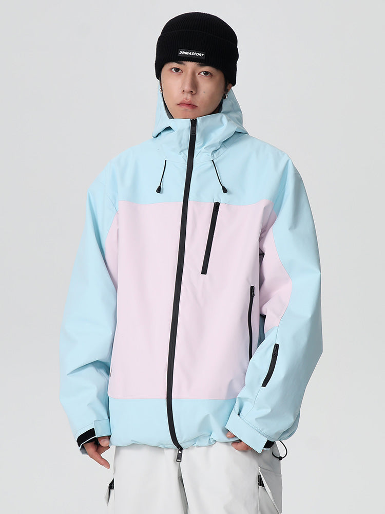 Searipe Damen-Skijacke im Retro-Look mit Farbblock-Design und lockerem Sitz