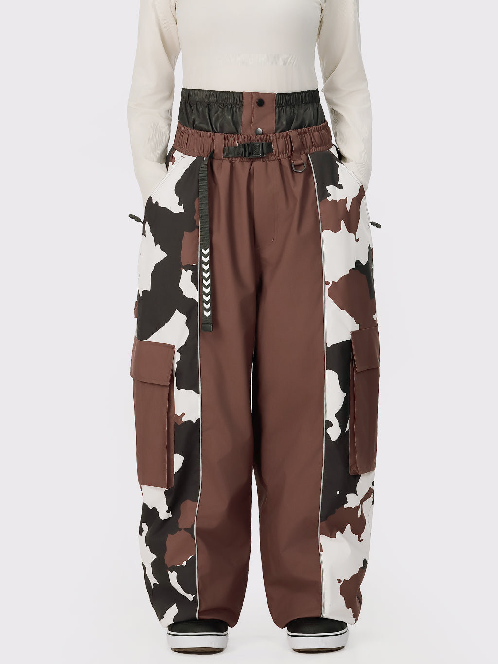Wild Motion Damen-Schneehose mit reflektierendem Farbblock-Design und extra weitem Schnitt