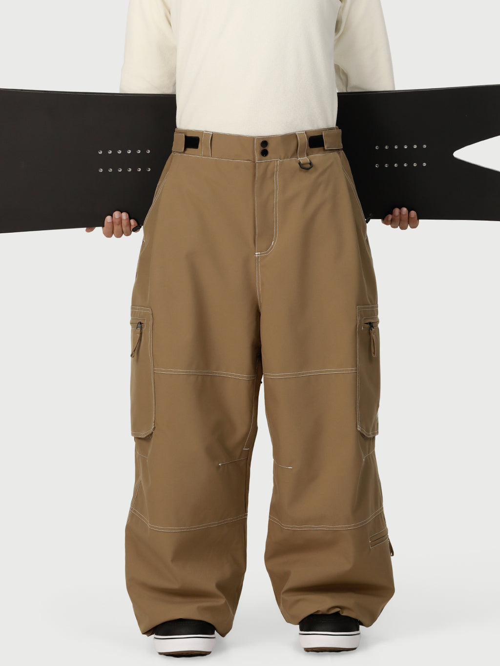 Wild Soul Crew Utility Cargo-Schneehose für Herren – Robuste Nähte, lockere Passform