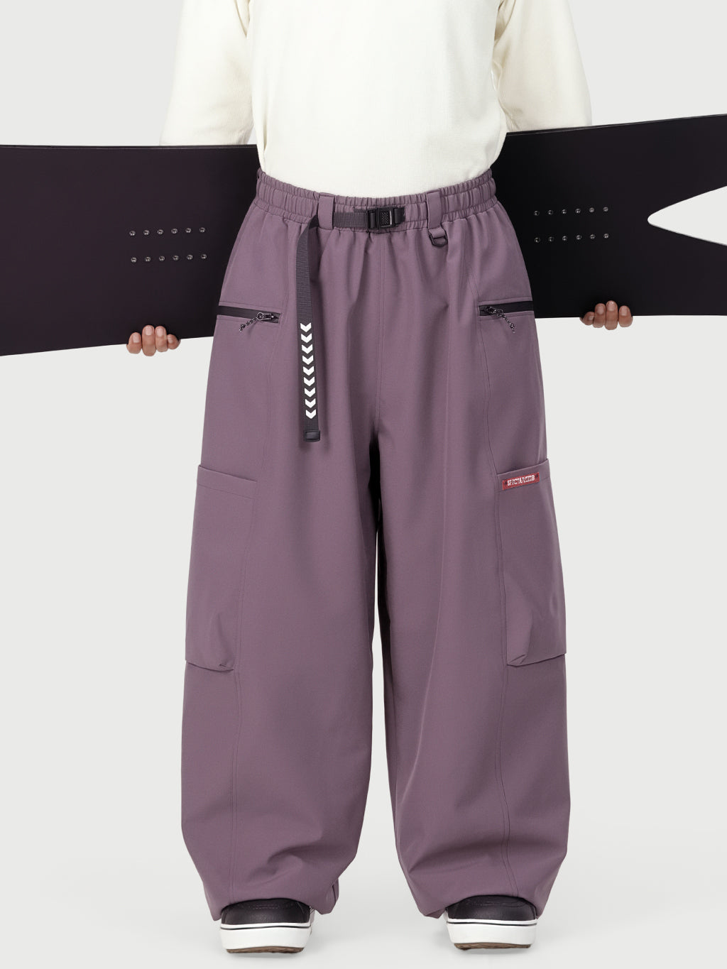 Techline Herren Strapazierfähige Stretch Utility Cargo Skihose – Baggy Freestyle Passform