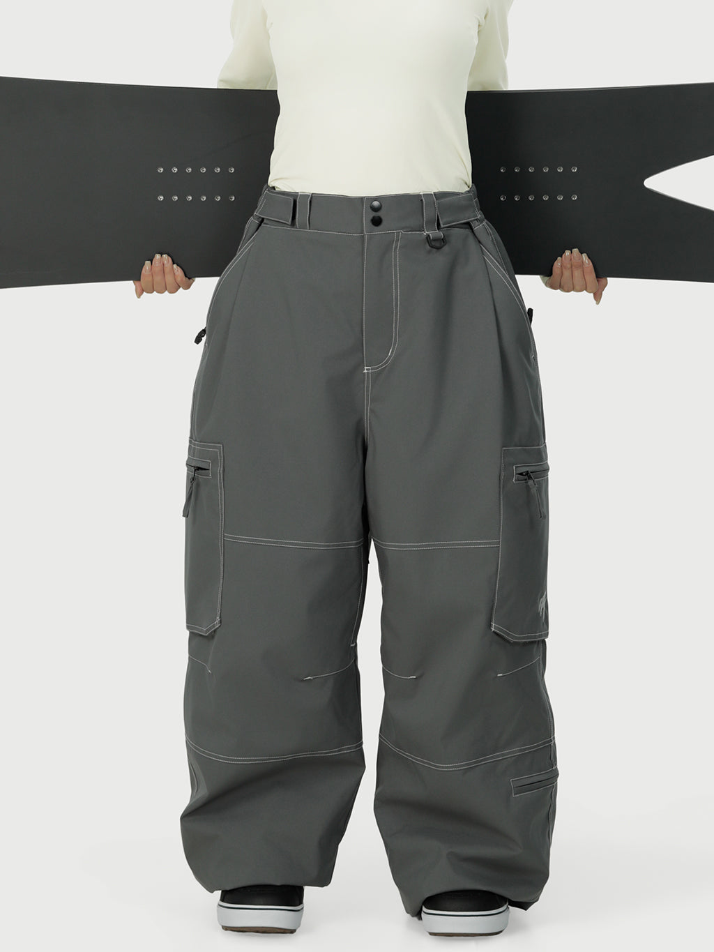 Wild Soul Crew Utility Cargo-Schneehose für Damen – Robuste Nähte, lockere Passform