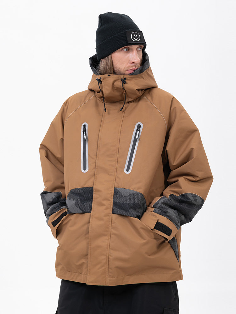 Chillform Glow Trail Reflektierende Camo-Schneejacke für Herren