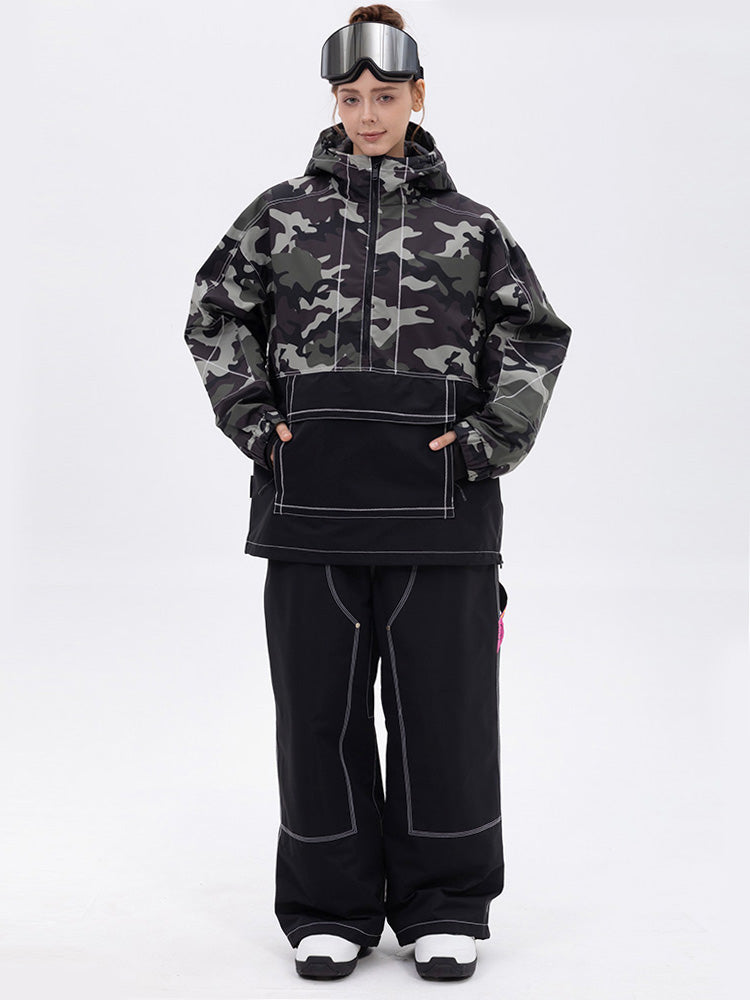 Damen-Set Mountain Vibe Pulloverjacke & Urban Freerider Baggy-Schneehose