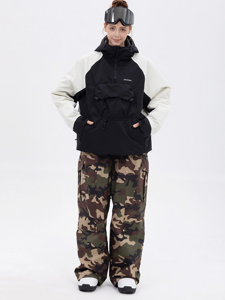 Freestyle-Skianzug für Damen im Bergtarn-Look – Bomberjacke & Baggy-Hose-Set