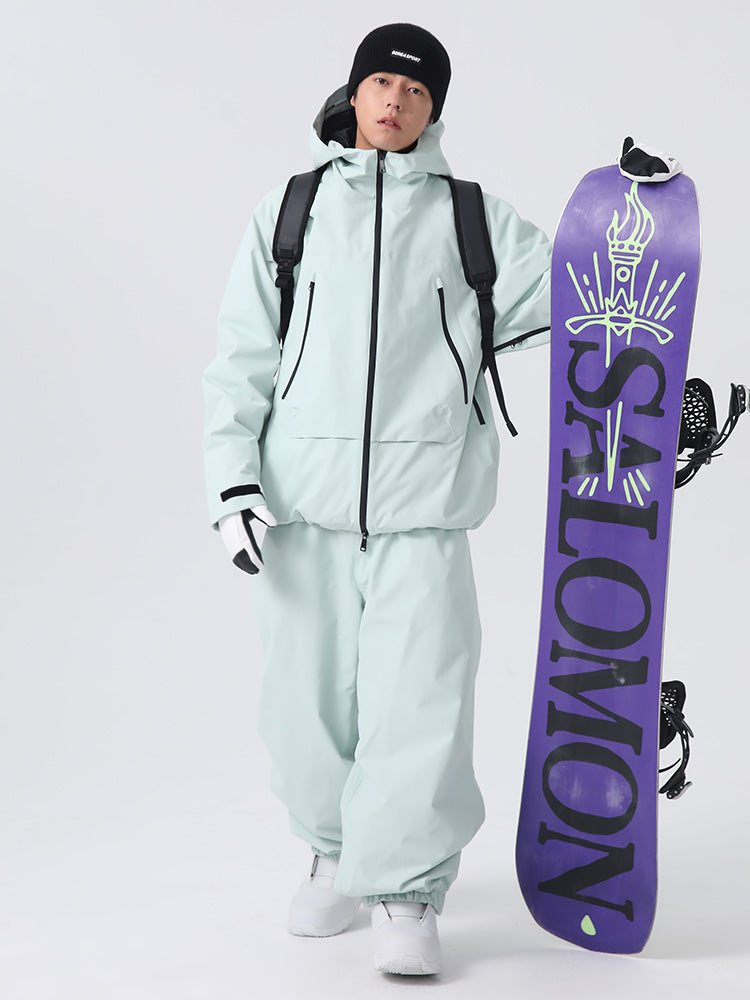 Searipe Unisex Strapazierfähiger Mountain Pro Allwetter-Schneeanzug für Herren, locker geschnitten
