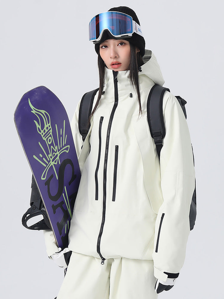 Searipe Unisex Strapazierfähige Mountain Rider All-Terrain Baggy Schneejacke für Damen und Herren
