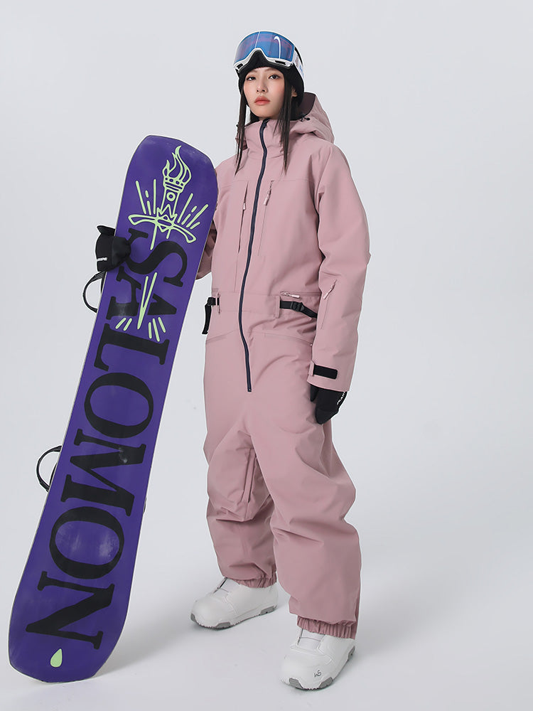 Searipe Mountain Freerider Einteiler-Skianzug für Damen, Ganzkörper-Schneeanzüge mit lockerer Passform