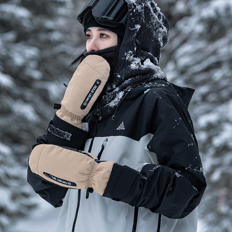 Nandn Winter Mountain Shred Allwetter-Schneehandschuhe für Herren mit zusätzlichen 5-Finger-Handschuhen