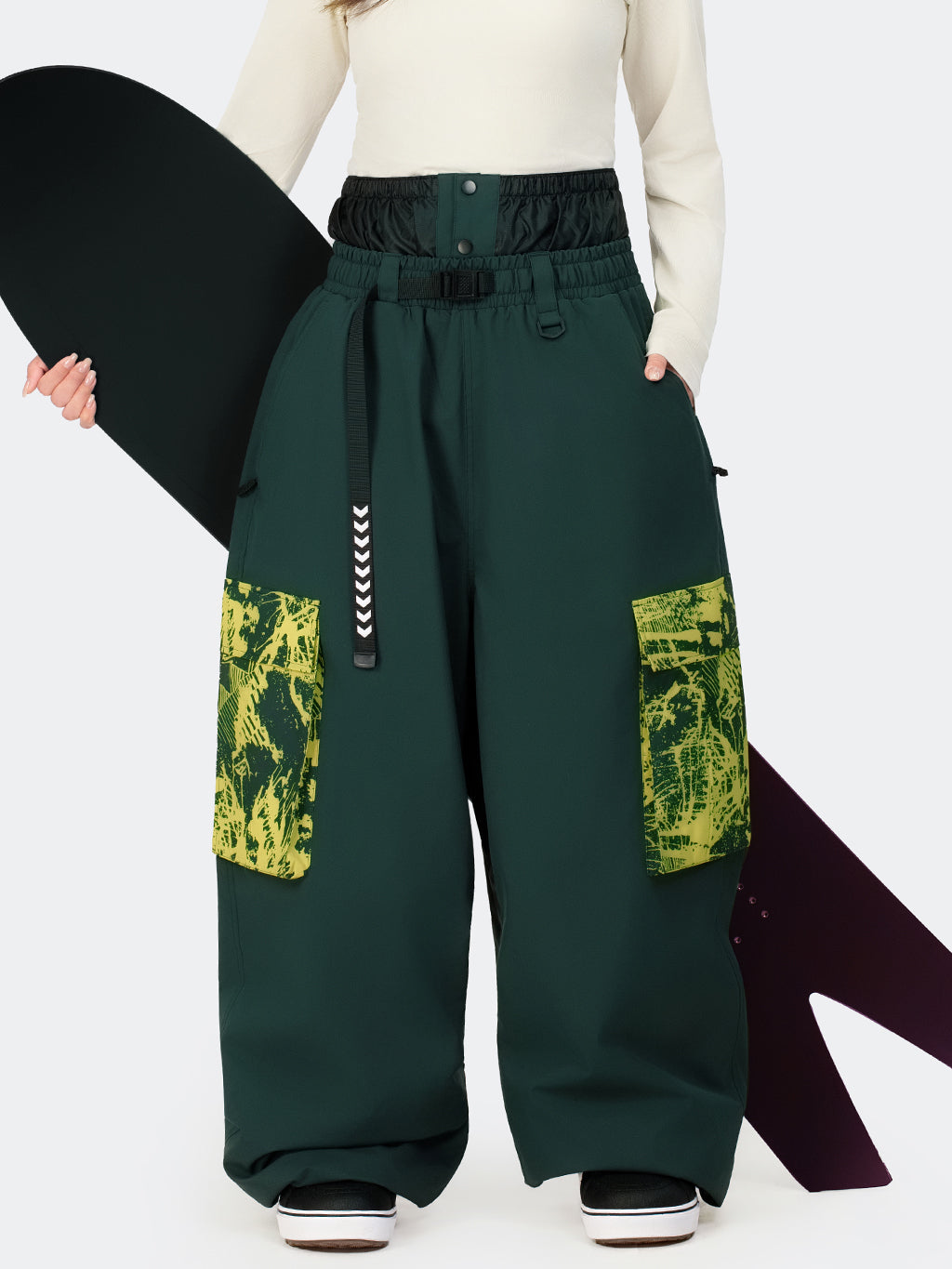 Hyper Flux Urban Graffiti Freestyle Baggy Cargo Snowboardhose für Damen - Park Rider
