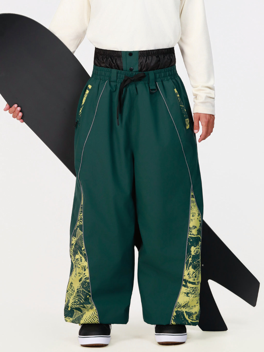 Hyper Flux Herren Hyper Flux Color Graffiti Panel Reflective Line Jogger Baggy Snow Pants