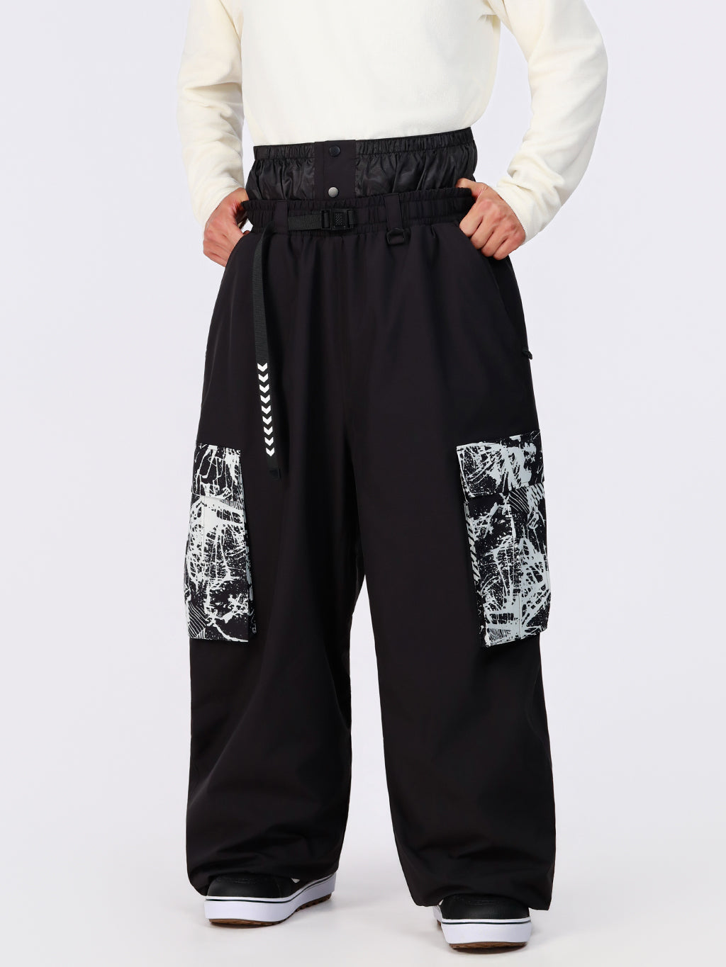 Hyper Flux Urban Graffiti Freestyle Baggy Cargo Snowboardhose für Herren - Park Rider