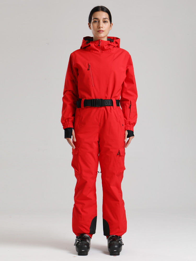 Gsou Snow Alpine Luxe Slim Fit Ganzkörper-Skioverall für Damen