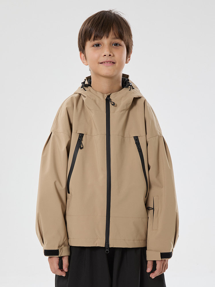 Jungen Schneejacke mit Hasenohren, wasserdicht, wärmend, mit Kapuze, wasserdicht, Thermo-Schneejacke