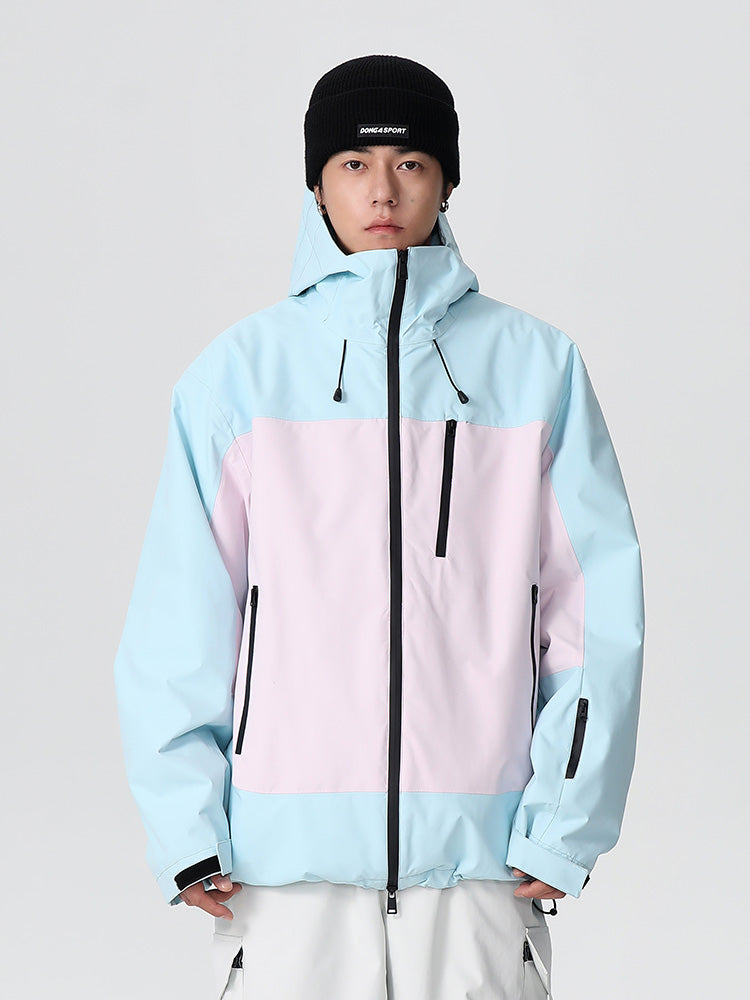 Searipe Damen-Skijacke im Retro-Look mit Farbblock-Design und lockerem Sitz