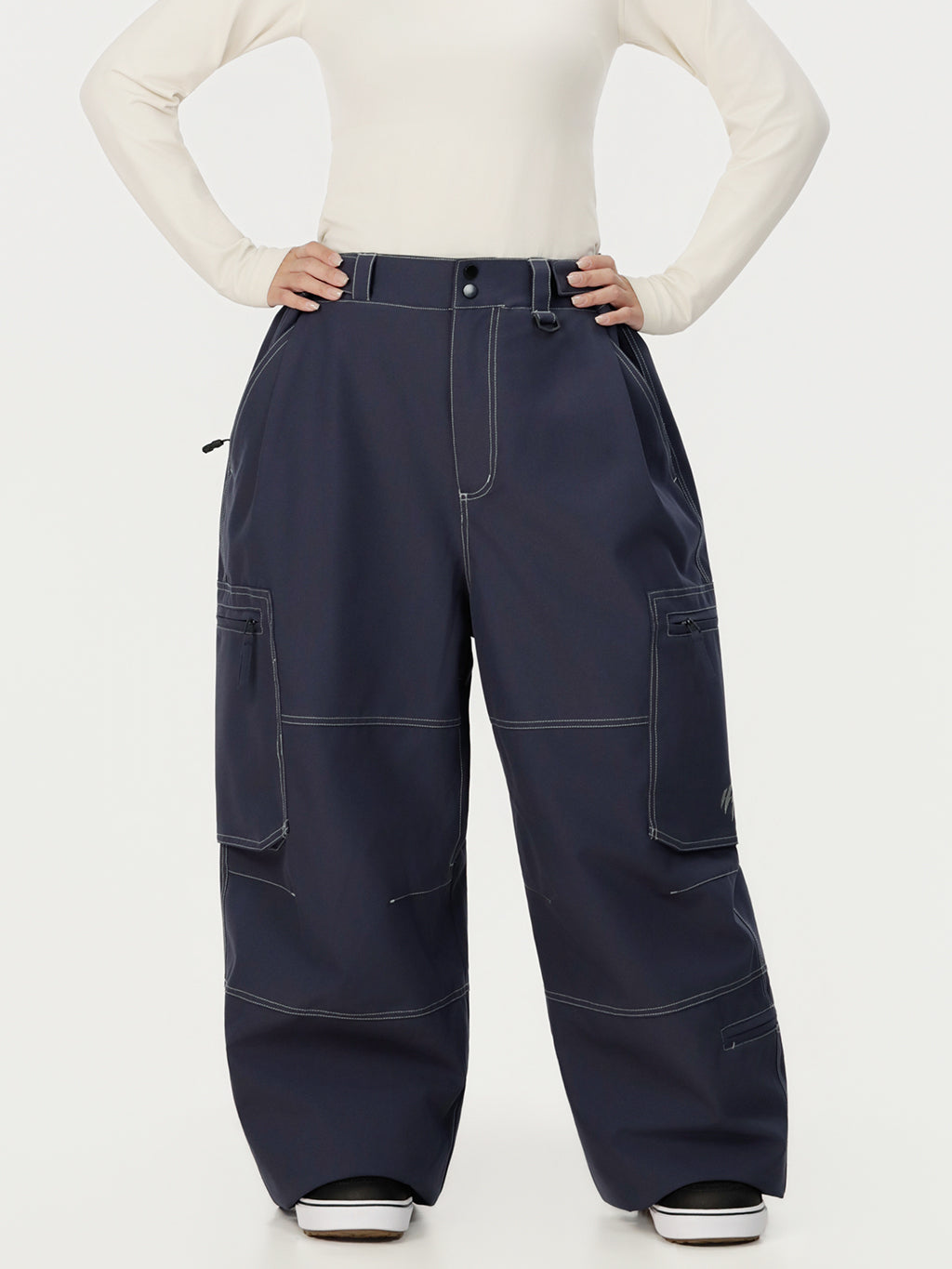 Wild Soul Crew Utility Cargo-Schneehose für Damen – Robuste Nähte, lockere Passform
