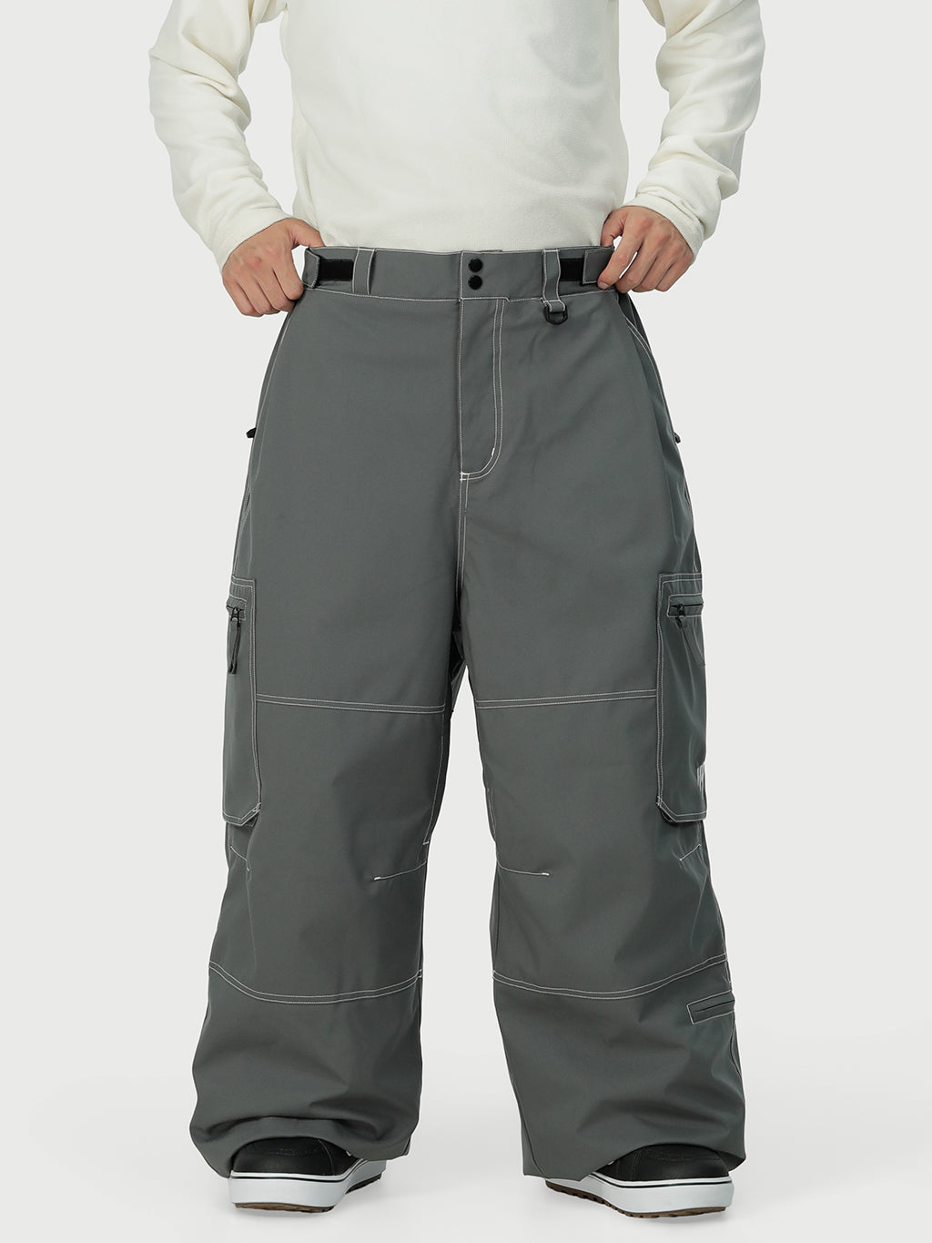 Wild Soul Crew Utility Cargo-Schneehose für Herren – Robuste Nähte, lockere Passform