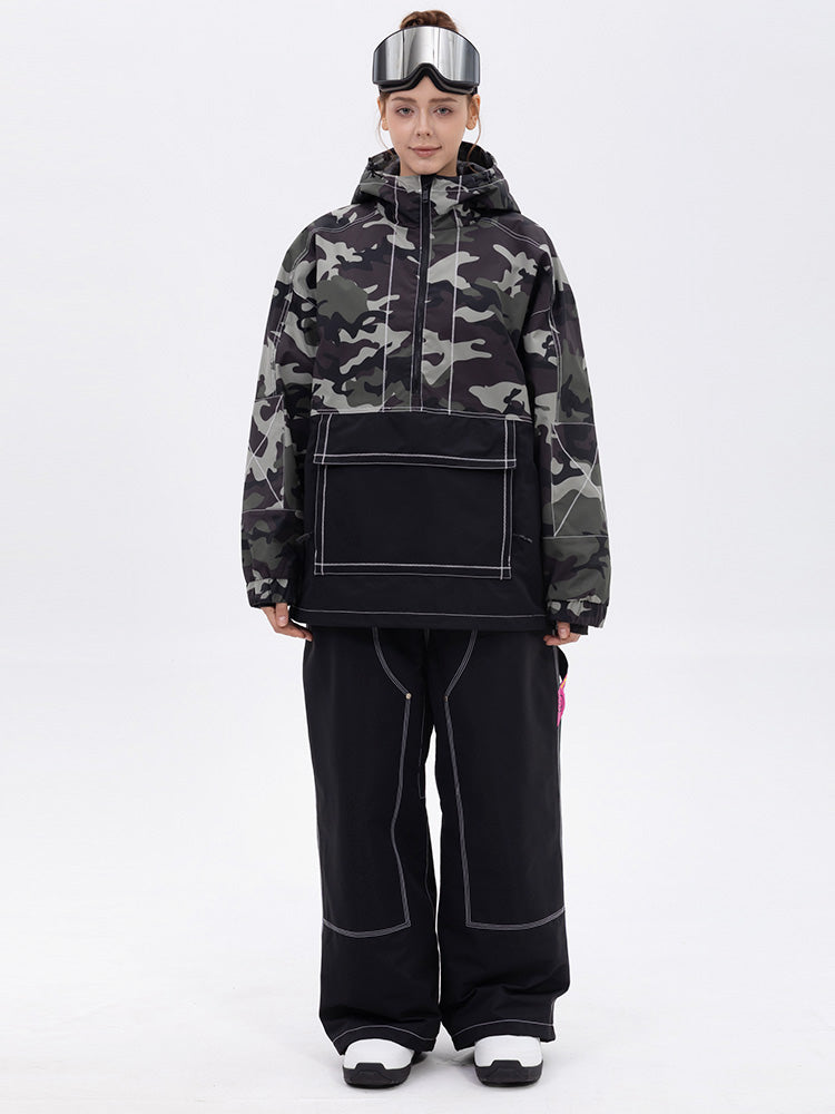 Damen-Set Mountain Vibe Pulloverjacke & Urban Freerider Baggy-Schneehose