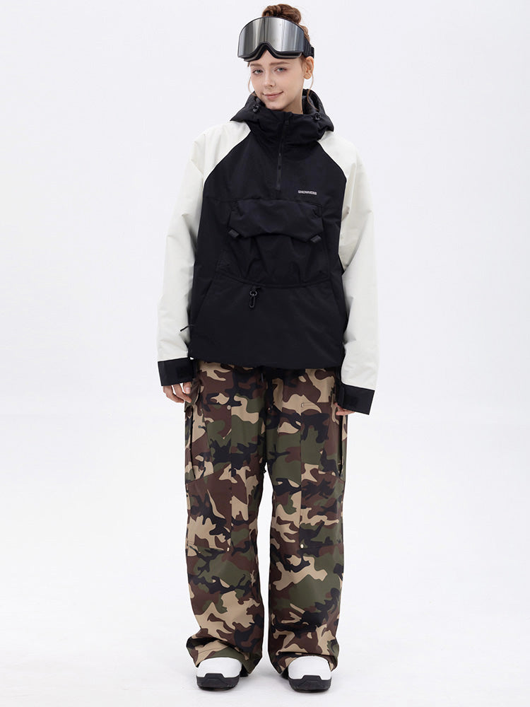 Freestyle-Skianzug für Damen im Bergtarn-Look – Bomberjacke & Baggy-Hose-Set