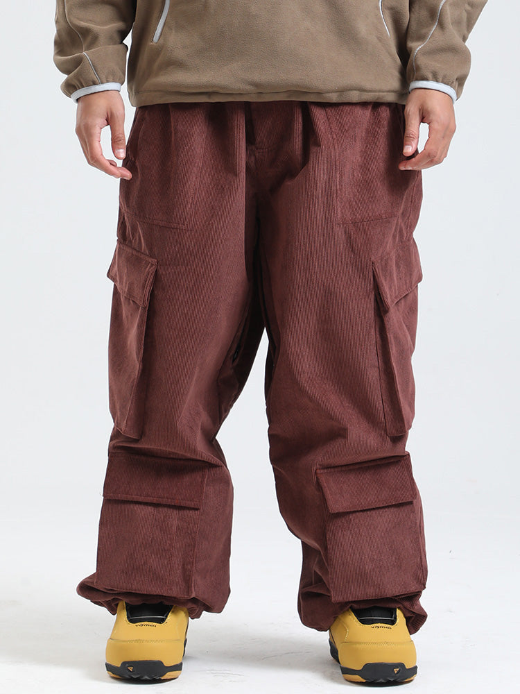 Gsou Snow Alpine Cruiser Fleece Oversize Baggy Snowboardhose für Herren