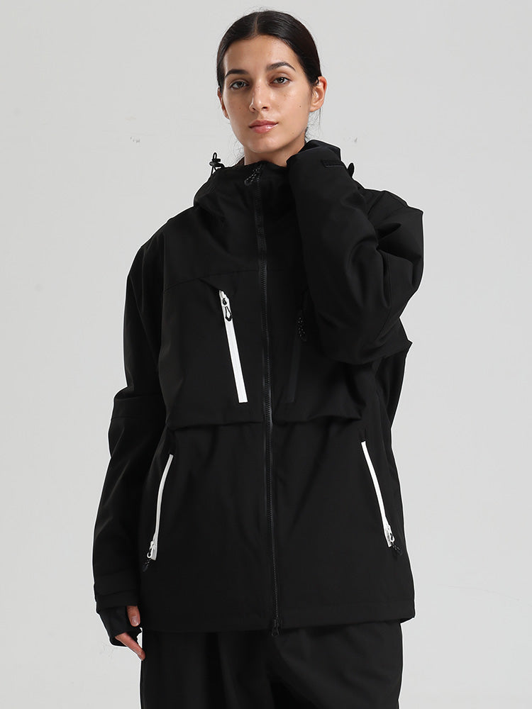 Gsou Snow Damen-Winterjacke, strapazierfähig, Mountain Pro, Funktions-Cargo-Schneejacke