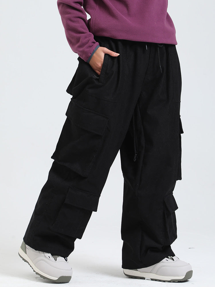 Gsou Snow Alpine Cruiser Fleece Oversize Baggy Snowboardhose für Damen