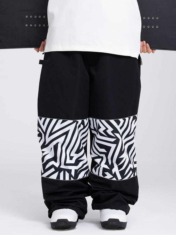 Swaggy Herren Cargo-Schneehose mit reflektierenden Knieeinsätzen