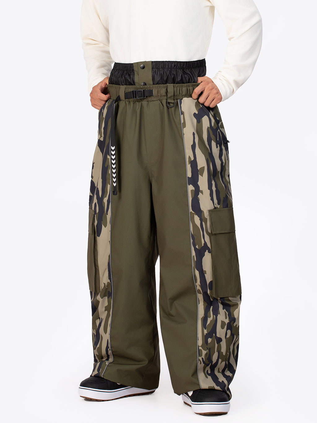 Wild Motion Herren-Schneehose mit reflektierendem Farbblock-Design und extra weitem Schnitt