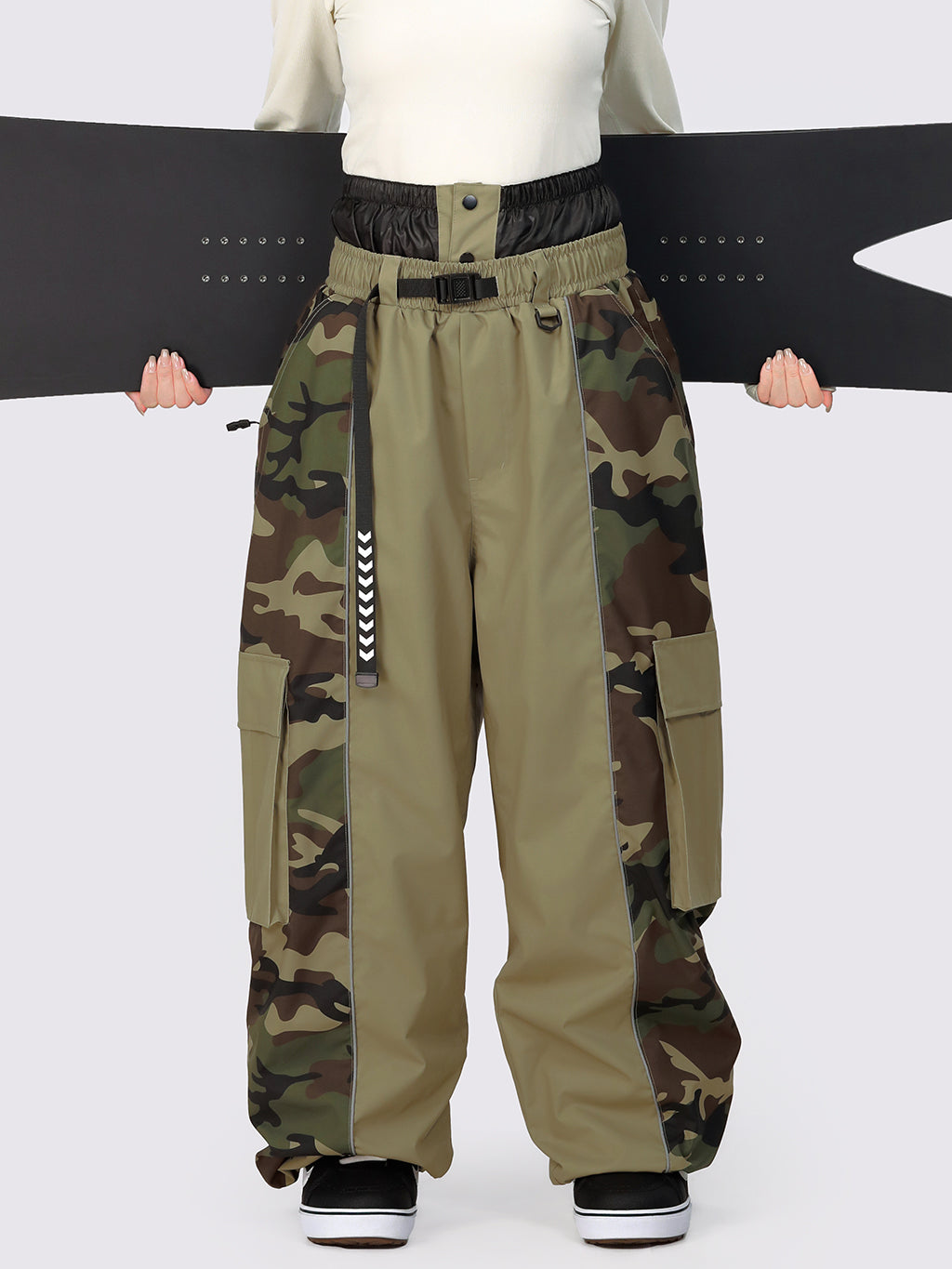 Wild Motion Damen-Schneehose mit reflektierendem Farbblock-Design und extra weitem Schnitt