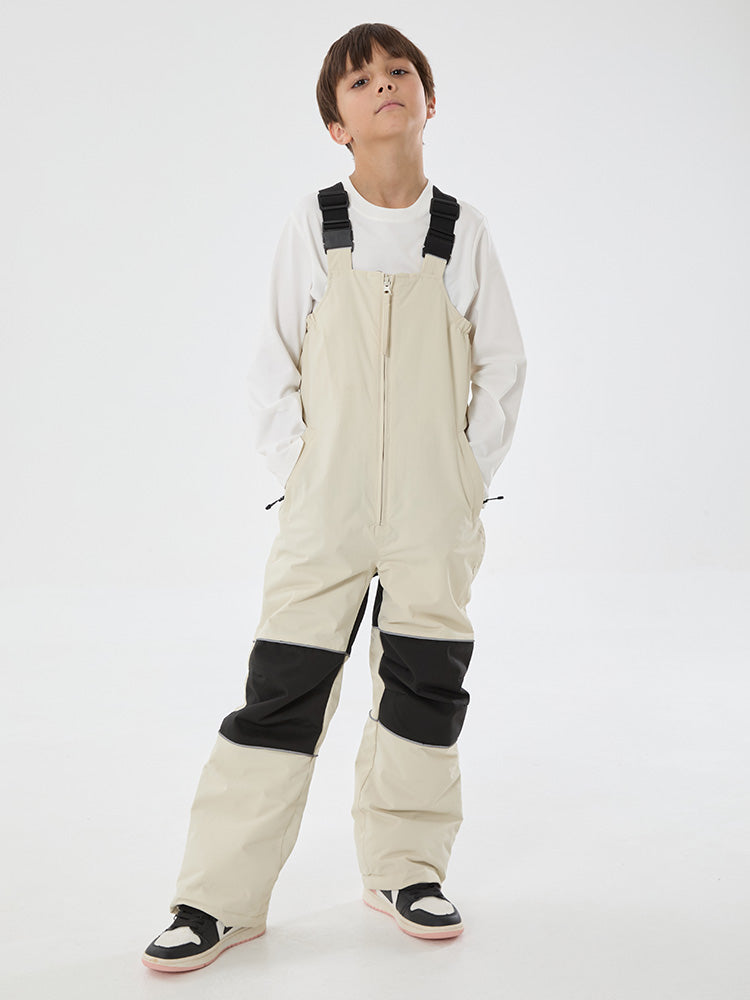 Winter Trek Light reflektierende, wasserdichte und isolierte Schneelatzhose für Jungen mit Knieschutz