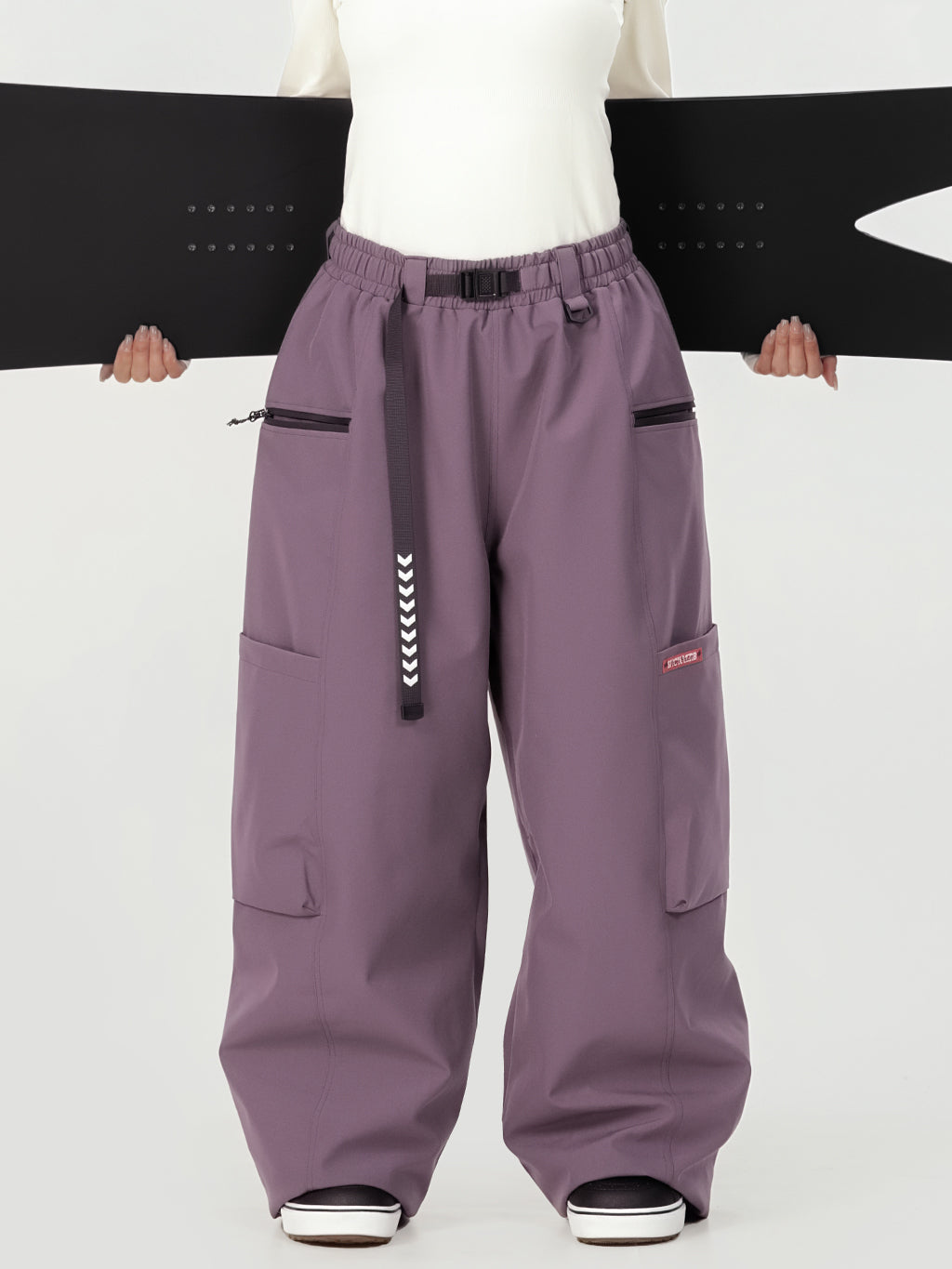 Techline Damen-Skihose mit strapazierfähigem Stretch-Cargo-Design – Baggy Freestyle Passform
