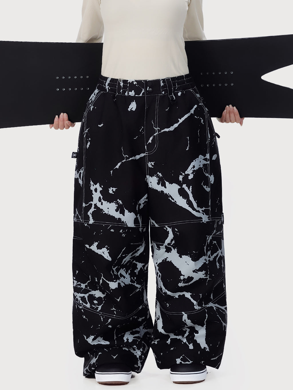 UrbanCraft Damen-Arbeits-Schneehose im Baggy-Stil mit verbesserter Kniebeweglichkeit