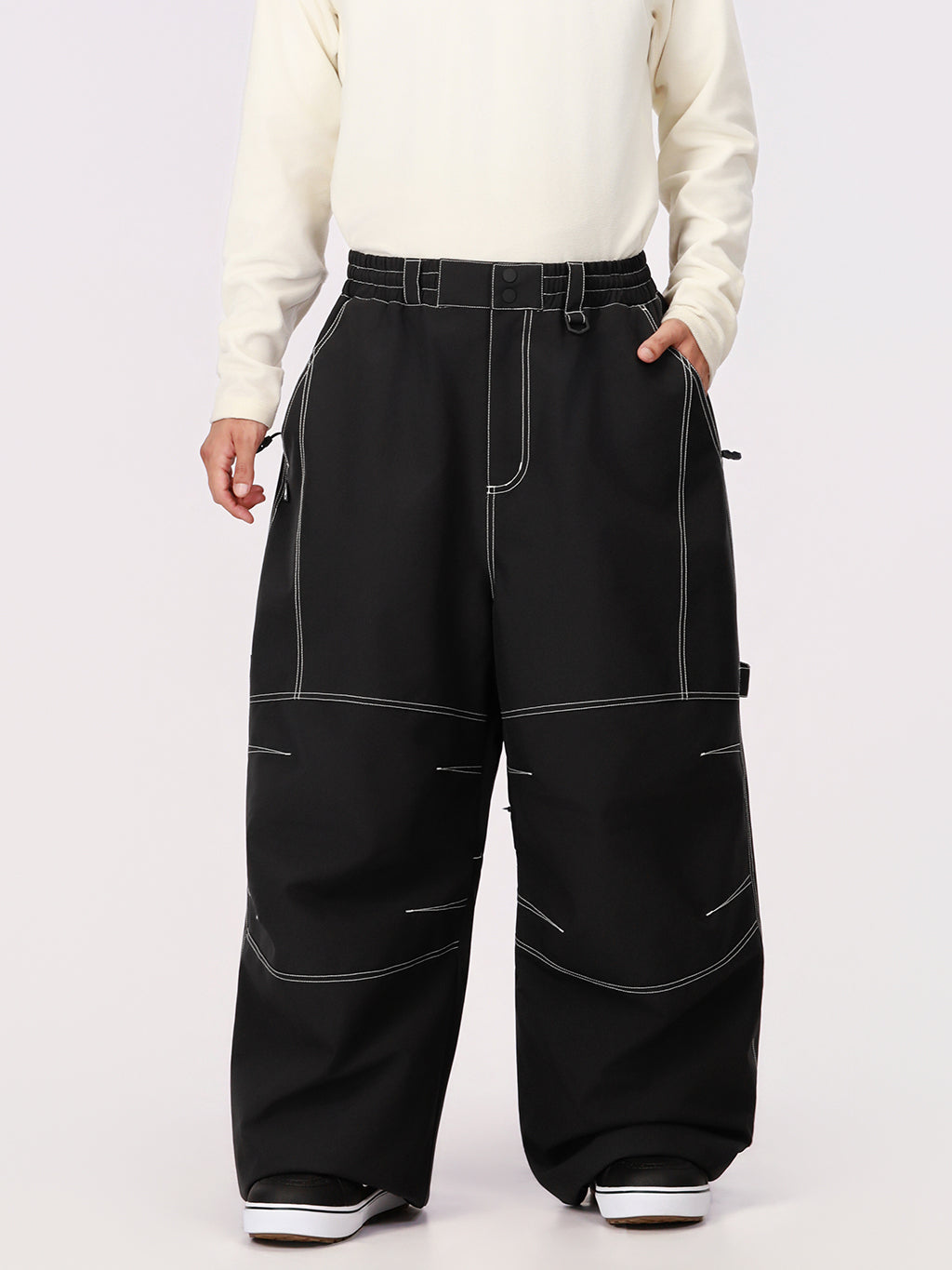 UrbanCraft Herren-Arbeits-Schneehose im Baggy-Stil mit verbesserter Kniebeweglichkeit