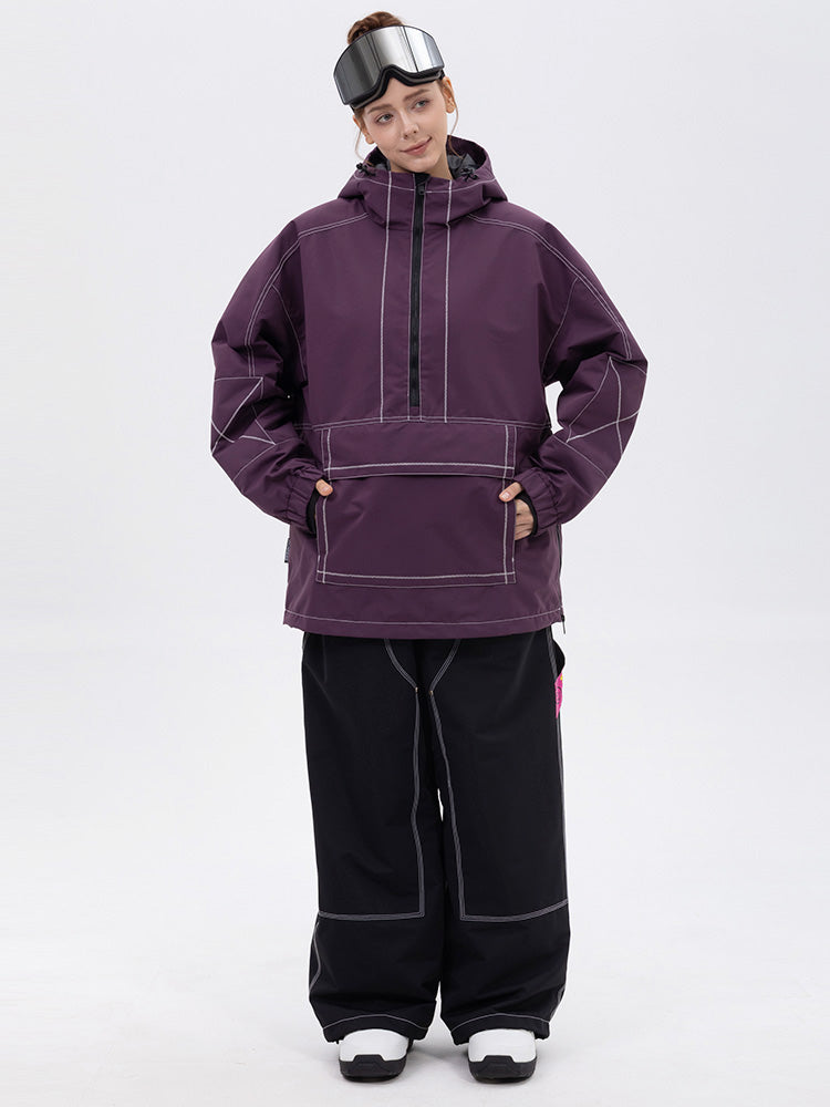 Damen-Set Mountain Vibe Pulloverjacke & Urban Freerider Baggy-Schneehose