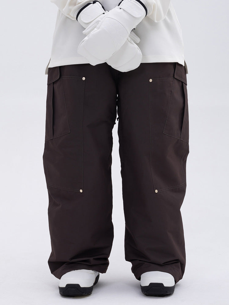 Damen-Skihose mit doppeltem Knie, Mountain Freestyle Baggy Camo