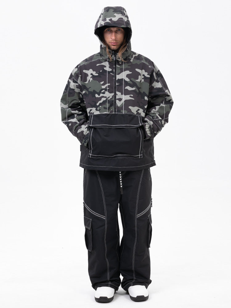 Mountain Vibe Pulloverjacke für Herren & Streetstorm Baggy-Schneehose Set
