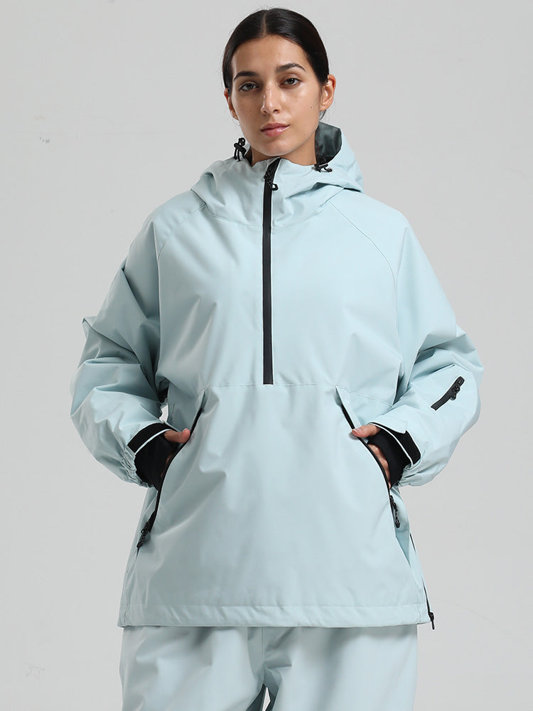 Gsou Snow Damen-Snowboardjacke im urbanen Stil, Pullover-Anorak, Snowboardjacke